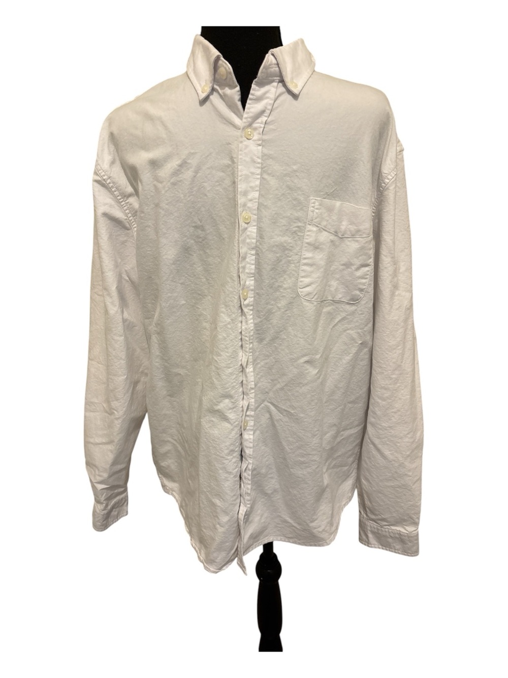 Frank & Oak Men's White Button-Down Casual Shirt